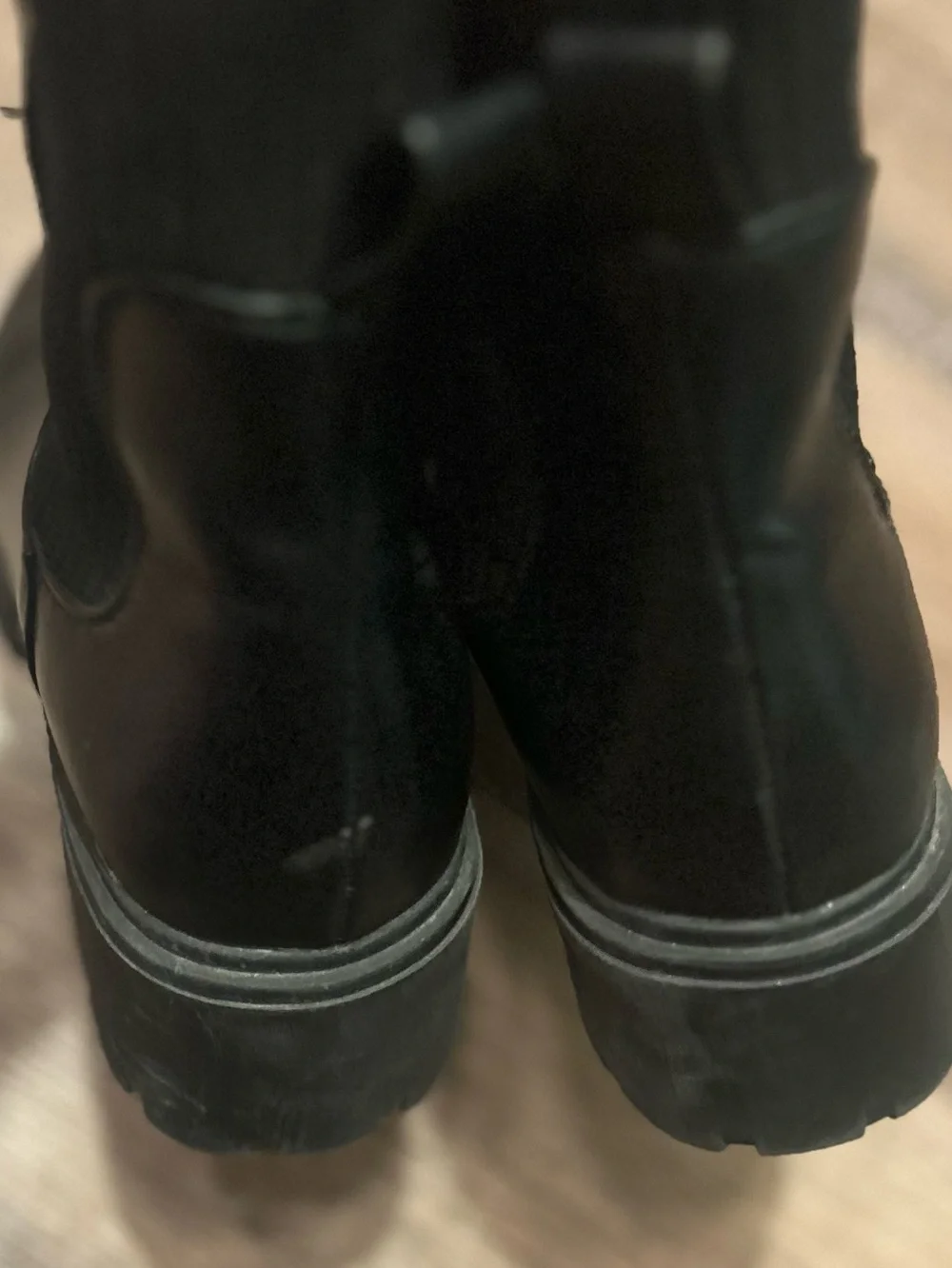 Black Chelsea Lug Sole Ankle Boots - Women